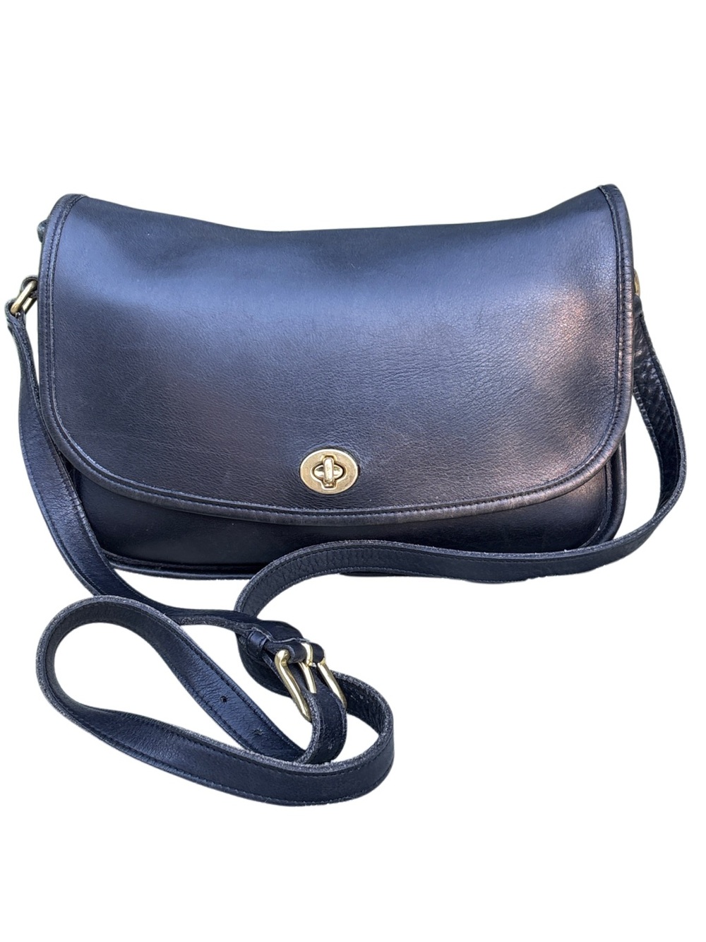 Coach Vintage 1999 City Bag Black Leather Crossbody 9790 Made in Mexico - Picture 1 of 8
